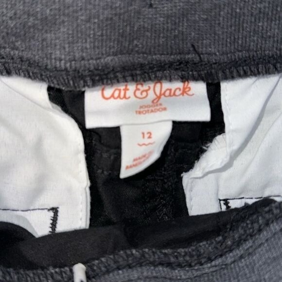 Cat & Jack Boys Black Jogger Pants Size 12 - Picture 3 of 6